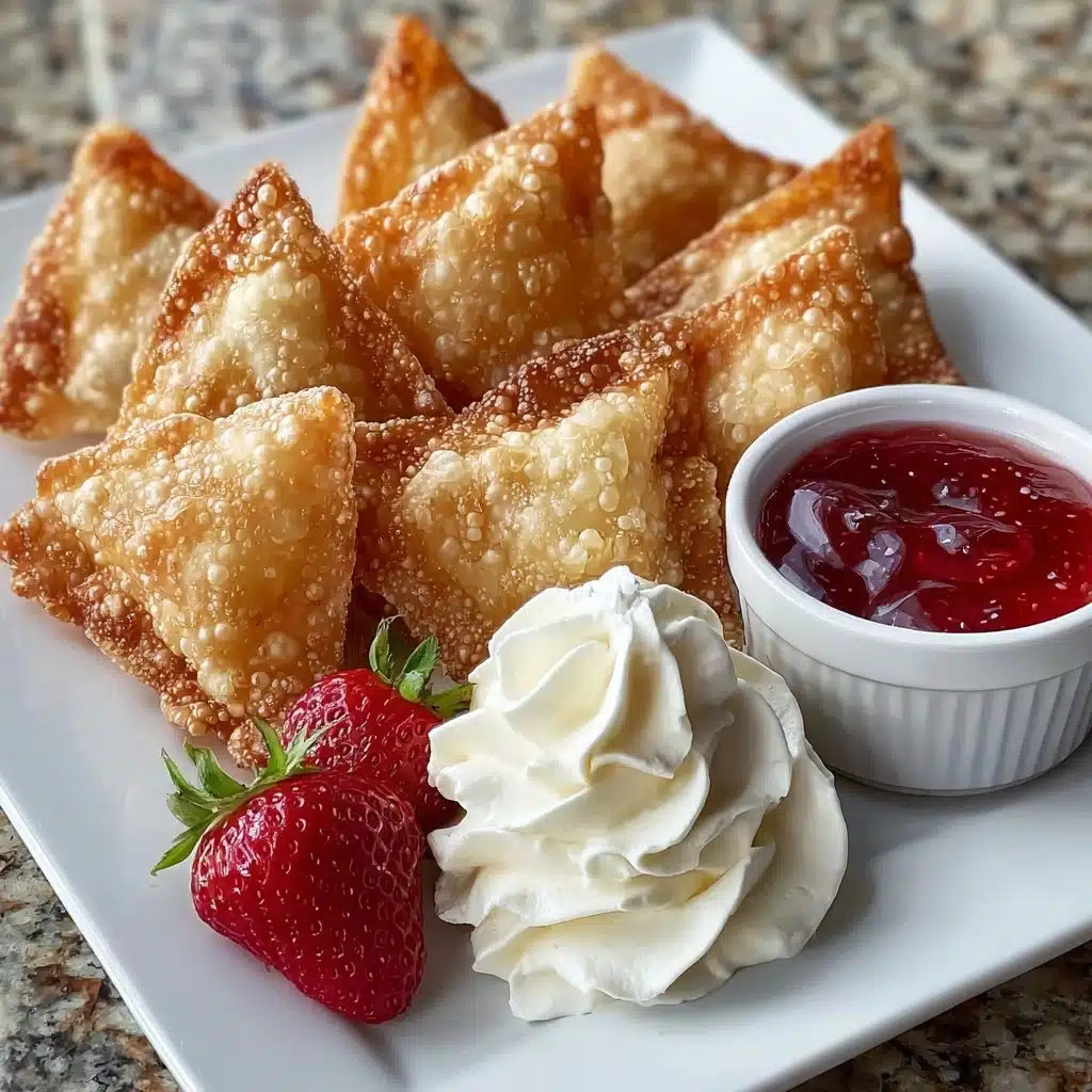 Deep-Fried Strawberry Cheesecake Stuffed Wonton Bites Recipe