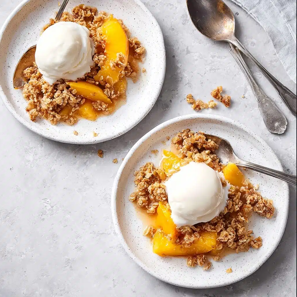 Peach Crisp with Canned Peaches Recipe - Recipe Image