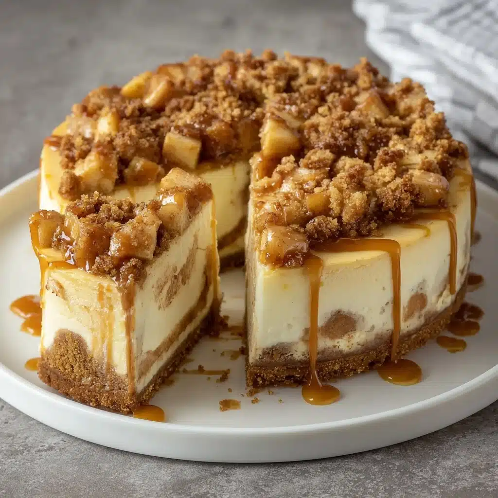 Salted Caramel Apple Pie Cheesecake Recipe - Recipe Image