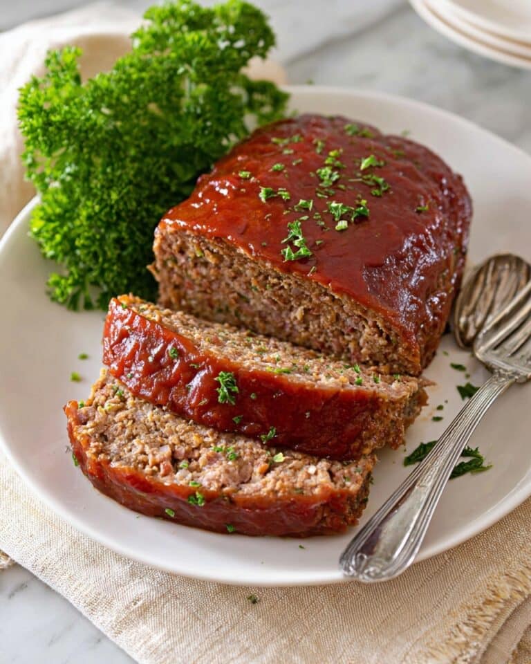 Meatloaf with Tomato Beef Sauce Recipe