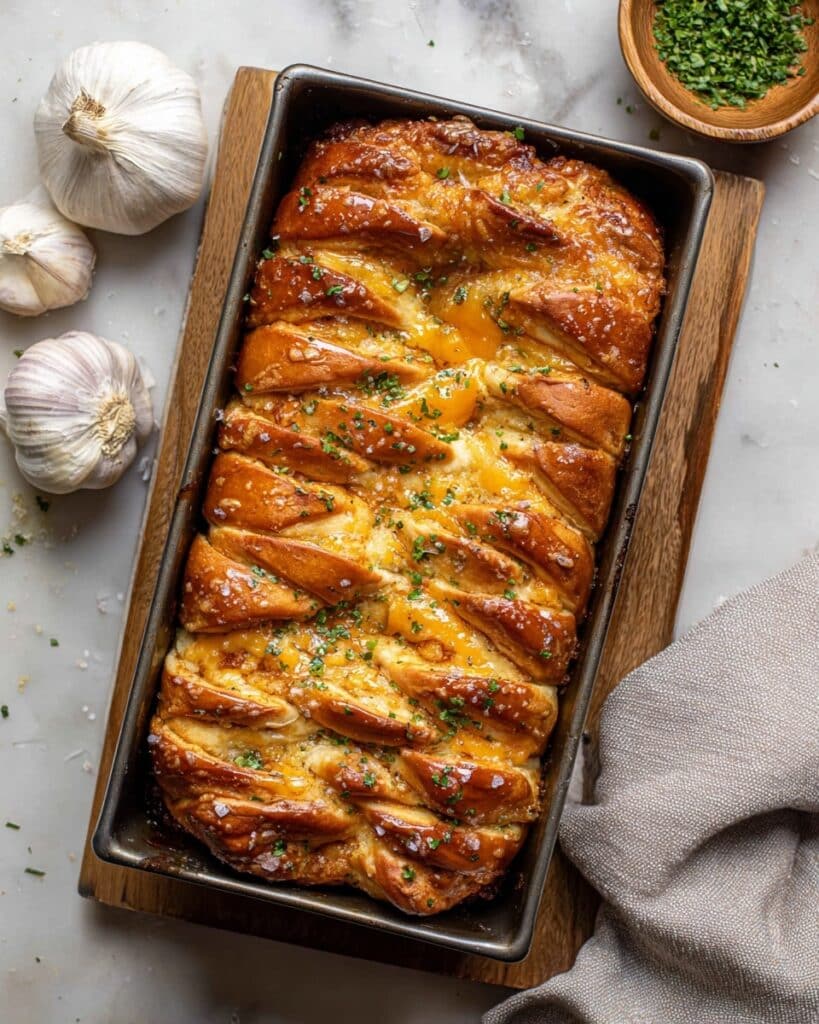 From Scratch Cheesy Garlic Pull-Apart Bread Recipe