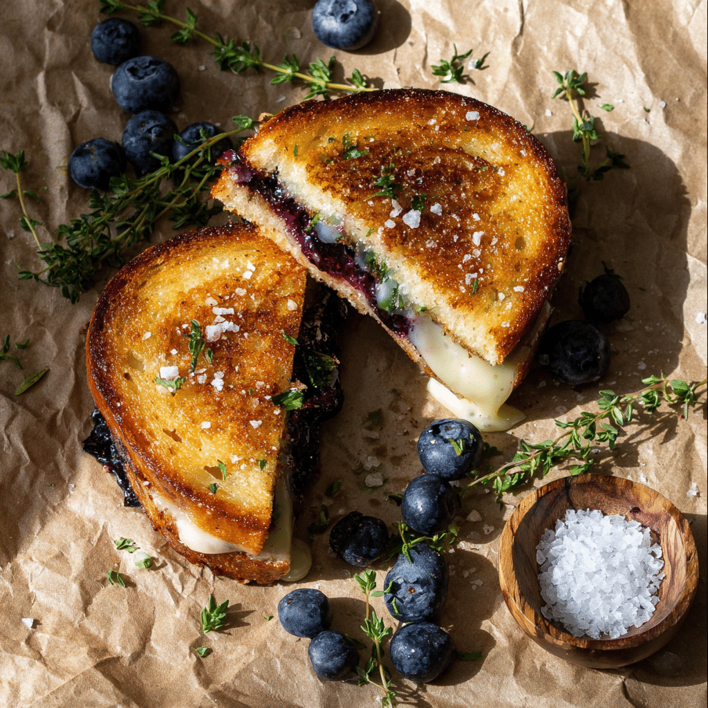 Blueberry White Cheddar Grilled Cheese Recipe - Recipe Image