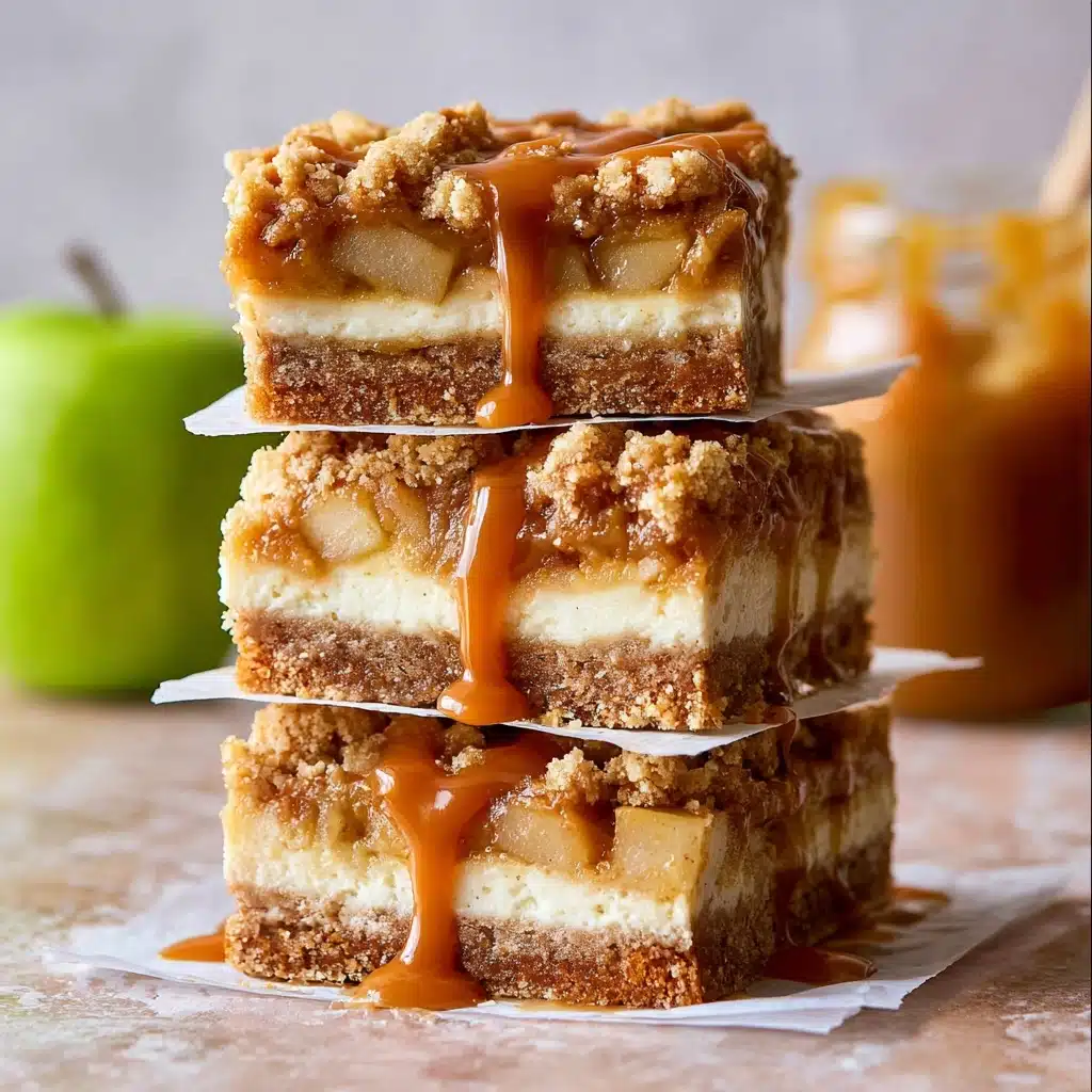 Caramel Apple Cheesecake Bars Recipe - Recipe Image