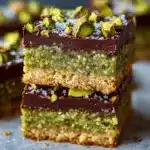 Brown Butter Dubai Pistachio Chocolate Chip Cookie Bars Recipe