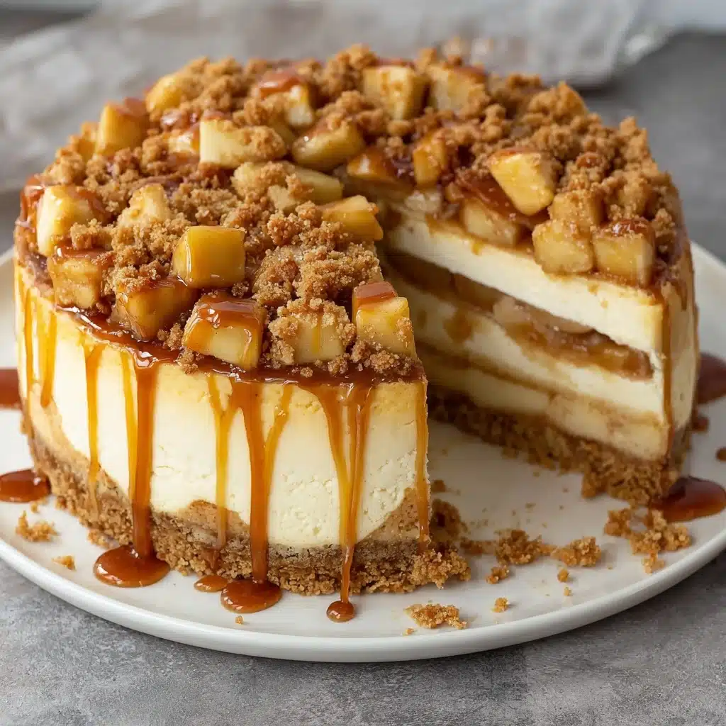 Salted Caramel Apple Pie Cheesecake Recipe - Recipe Image