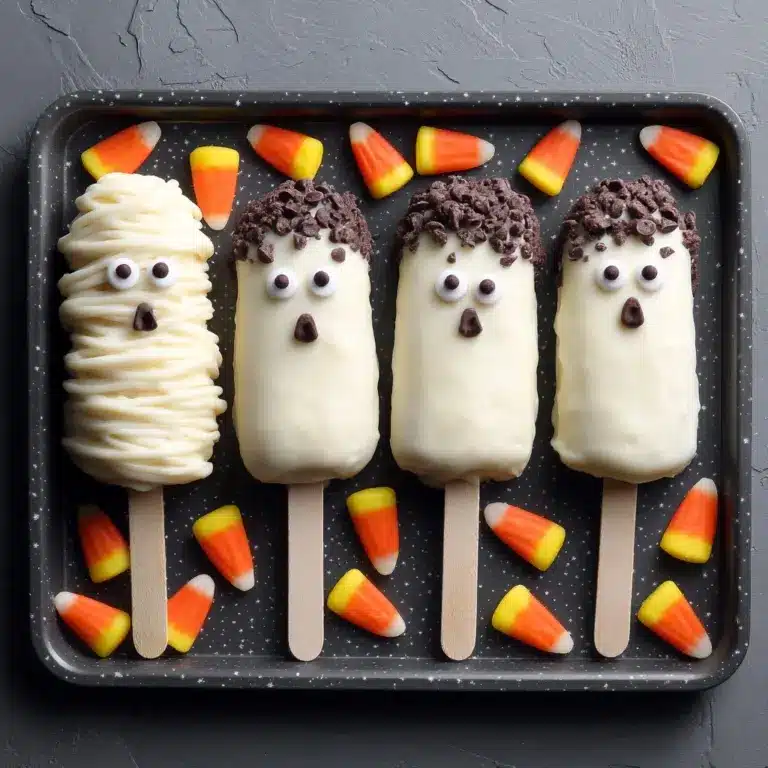 ghosts and mummies frozen treats Recipe
