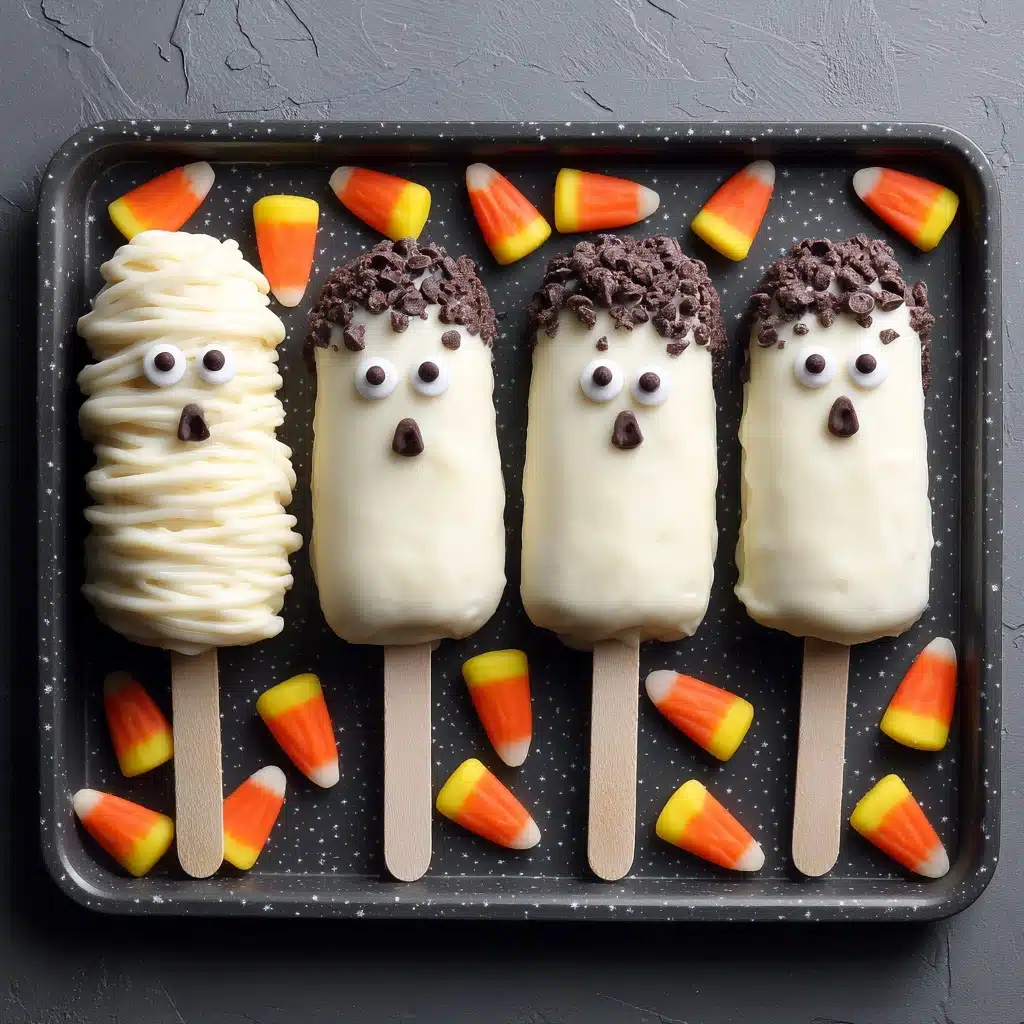 ghosts and mummies frozen treats Recipe