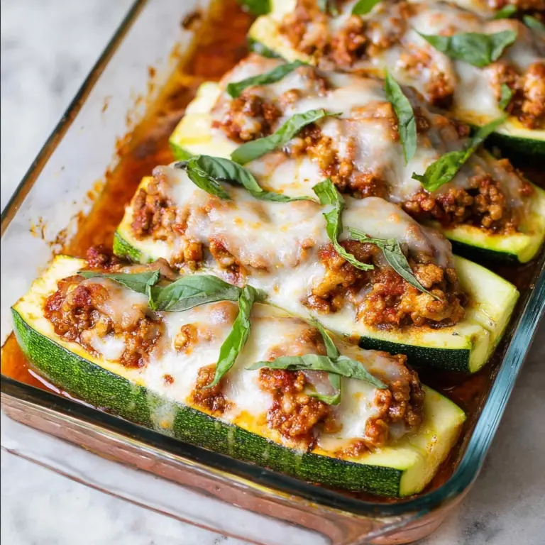Chicken Parmesan Zucchini Boats Recipe