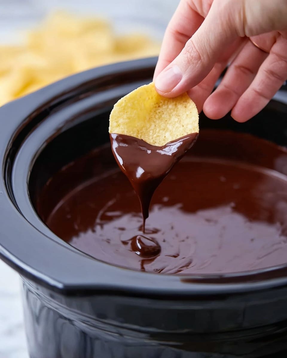 Slow Cooker Chocolate Fondue Recipe