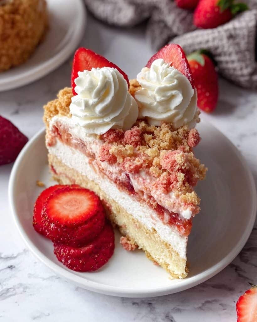 Strawberry Crunch No Bake Cheesecake Recipe