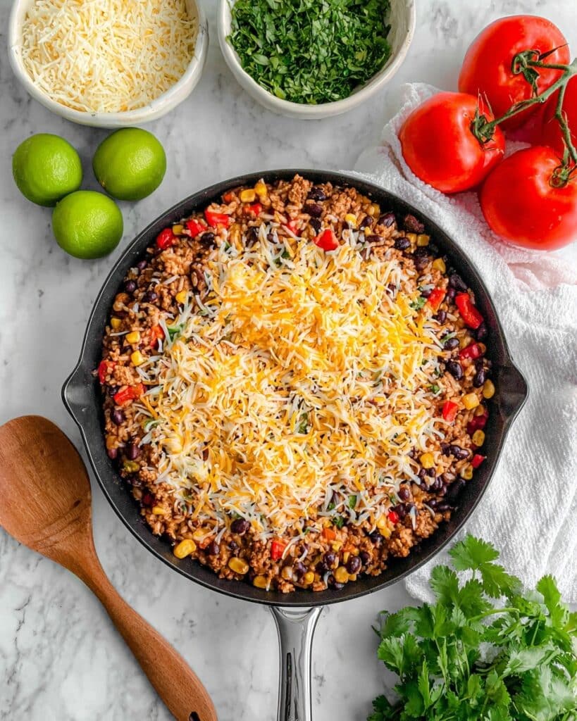 Mexican Beef and Rice Skillet Recipe