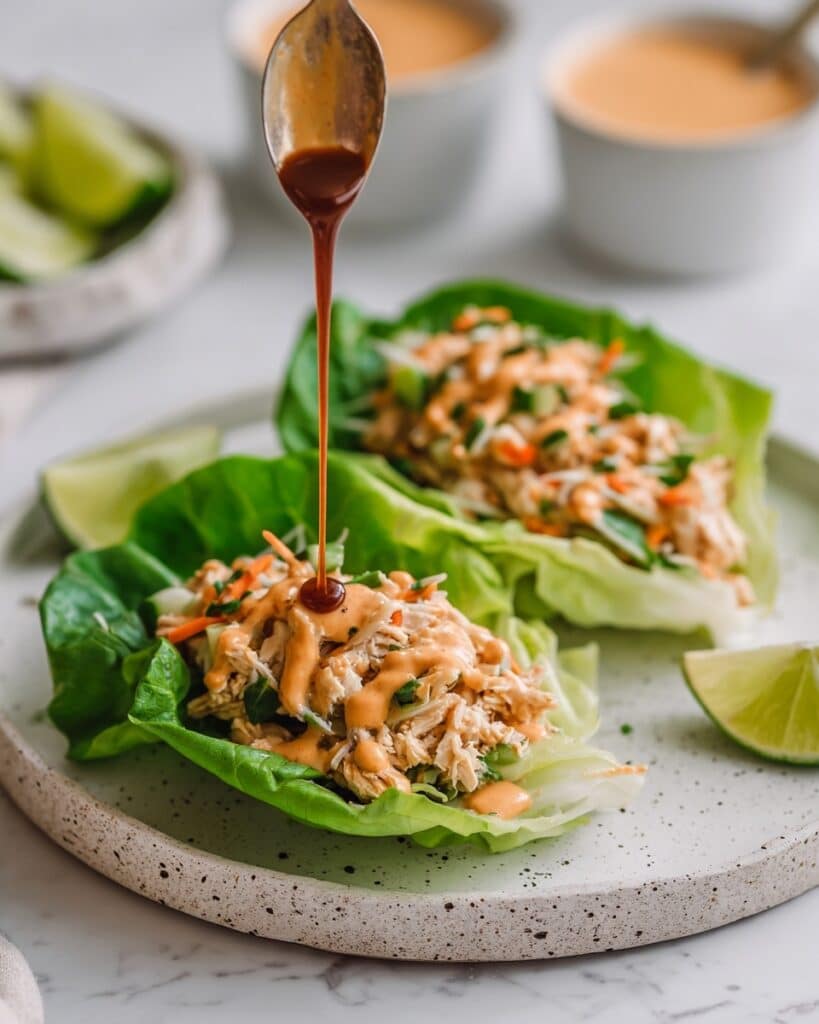 Chicken Lettuce Wraps with Lime Drench Recipe