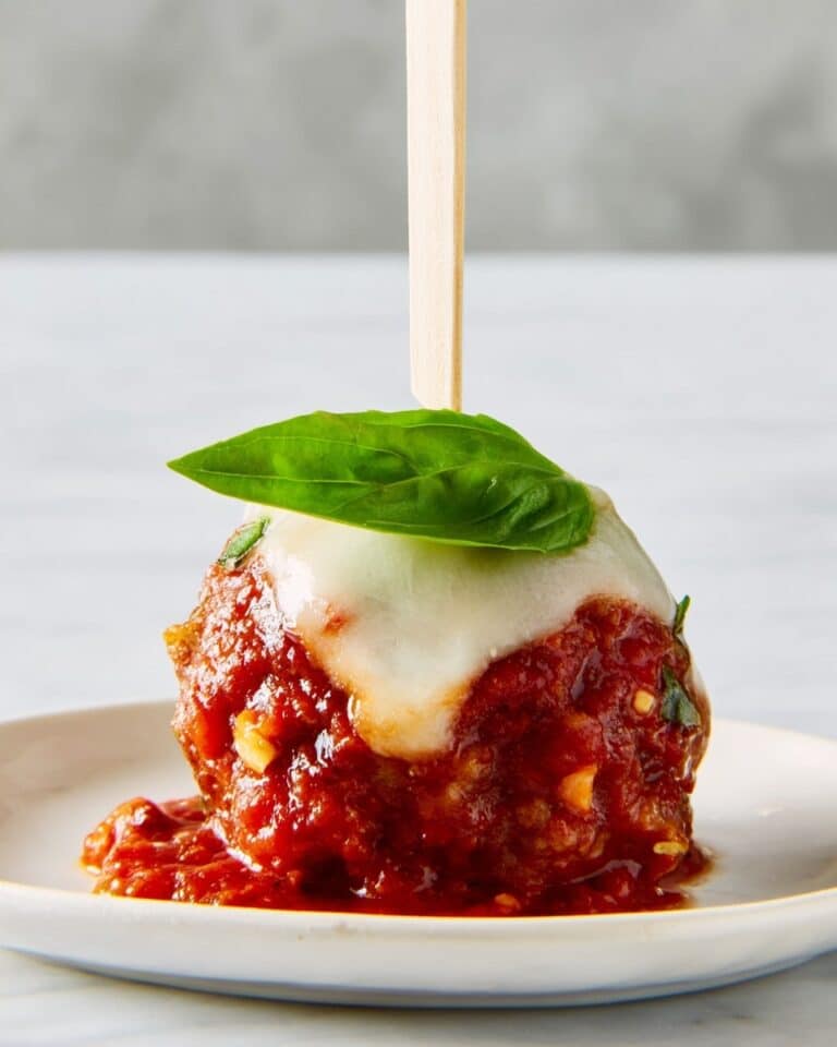 Meatball Parm Skewers Recipe