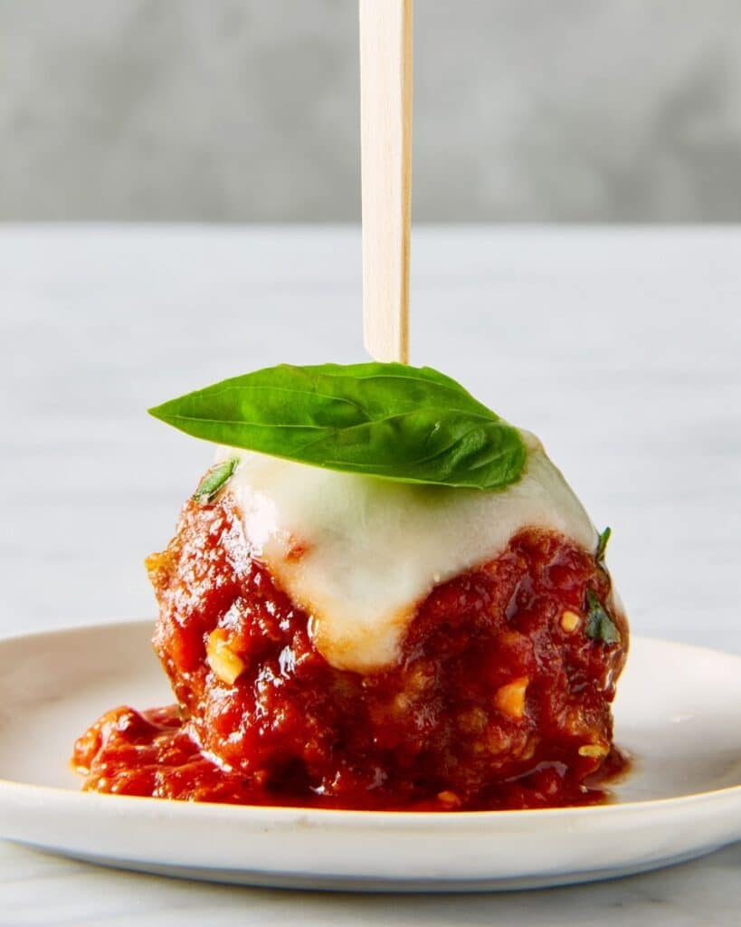 Meatball Parm Skewers Recipe