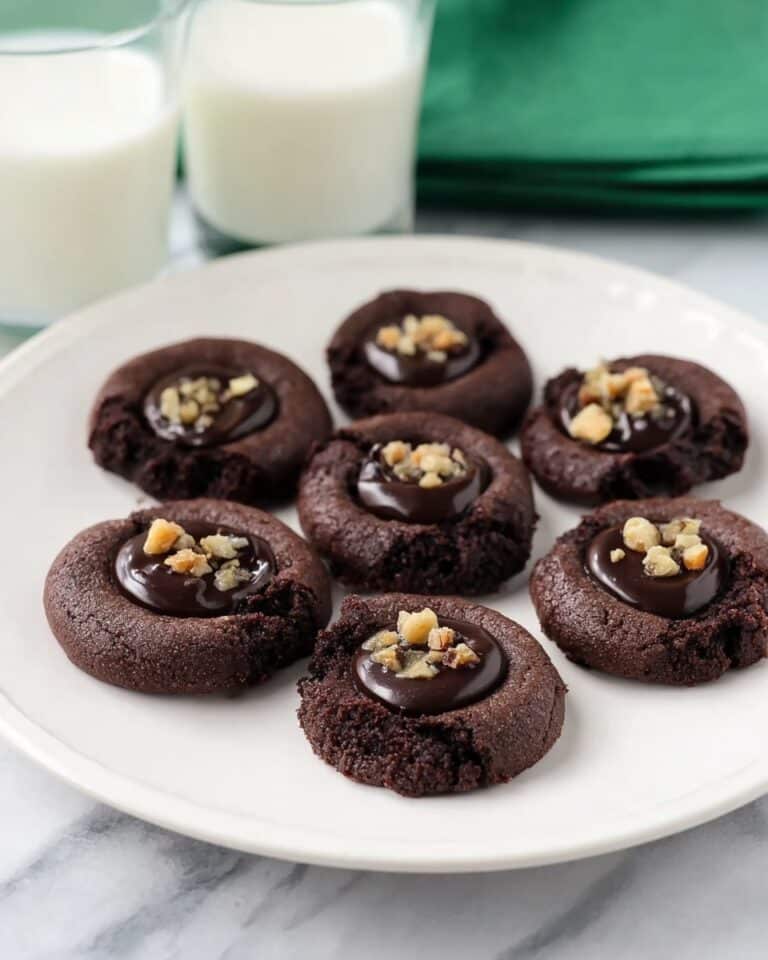 Chocolate Toffee Thumbprint Cookies Recipe