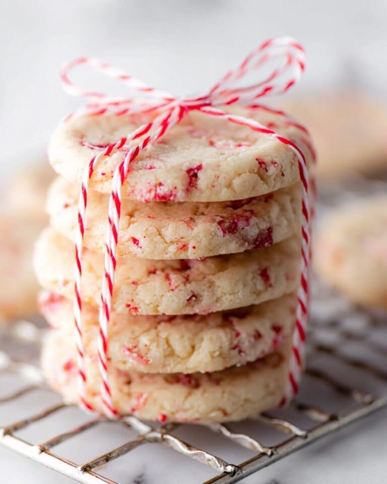 Peppermint Shortbread Cookies Recipe