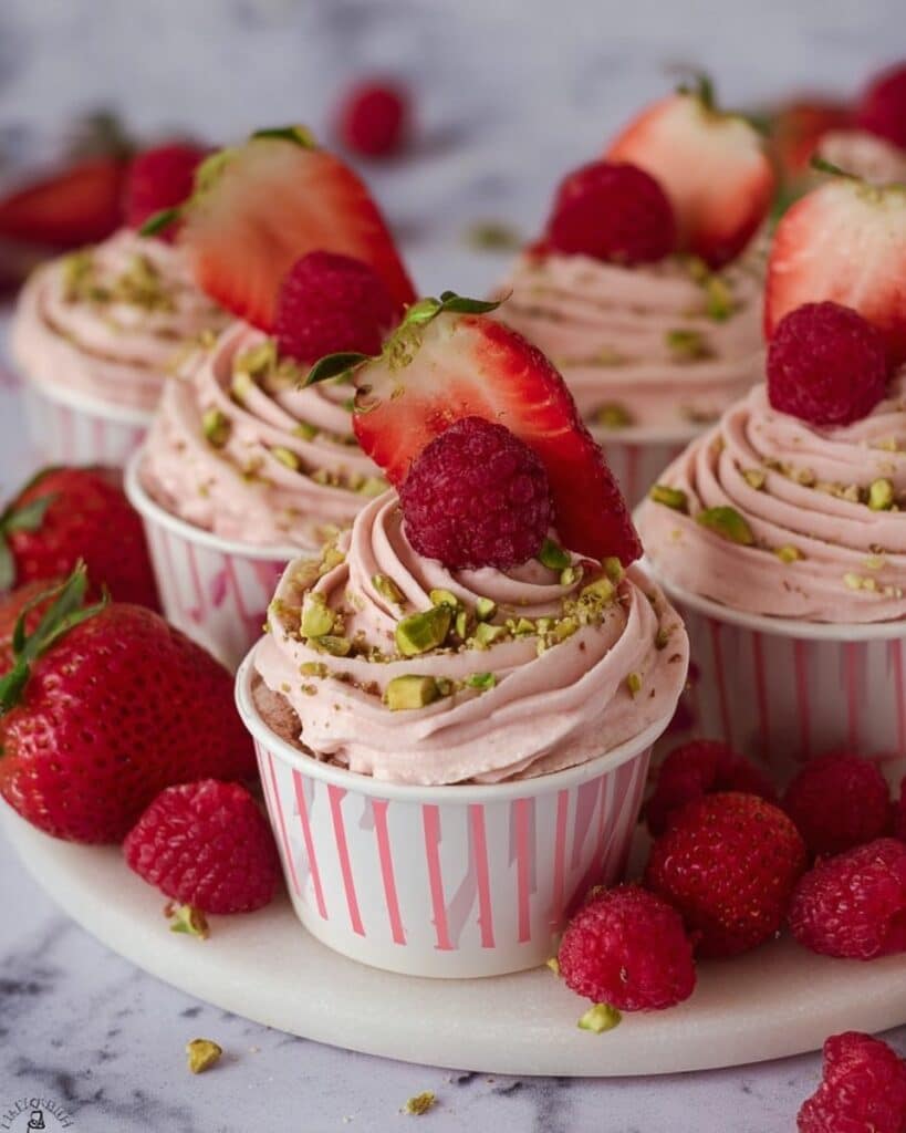 Berry & Pistachio Cupcakes Recipe