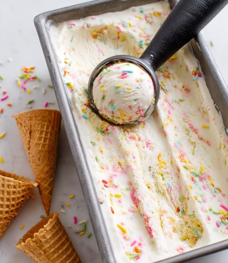 Homemade Birthday Cake Ice Cream Recipe