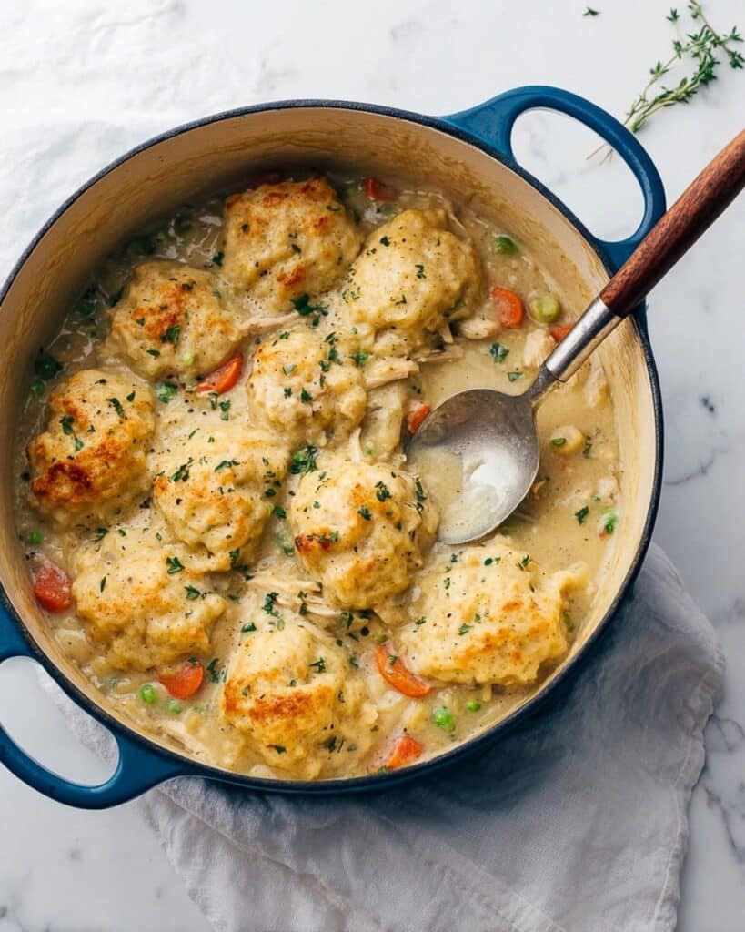 Creamy Chicken and Herb Dumplings Soup Recipe