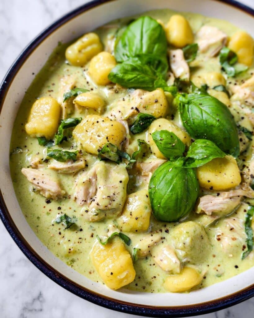 Creamy Chicken Pesto Gnocchi Recipe
