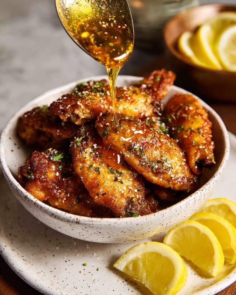 Crispy Honey Lemon Pepper Wings Recipe