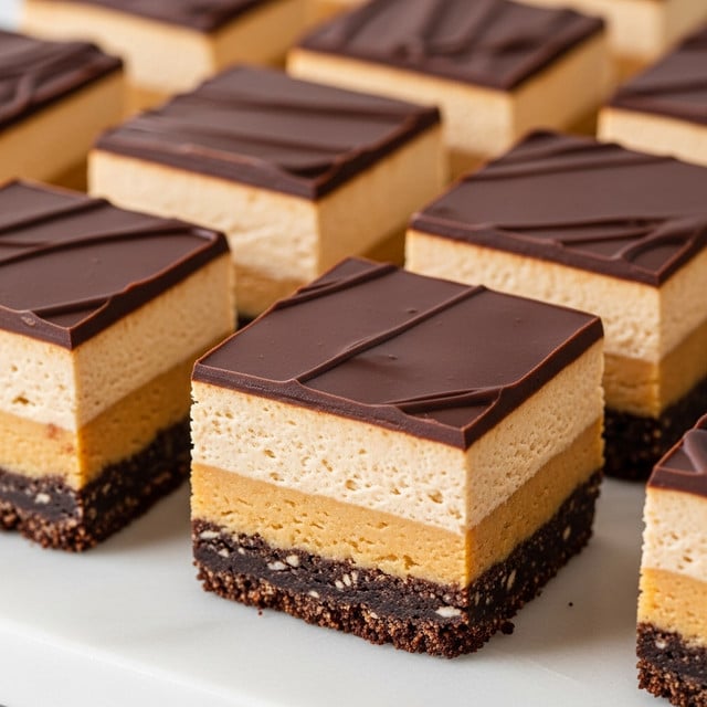 No-Bake Buckeye Cheesecake Bars Recipe