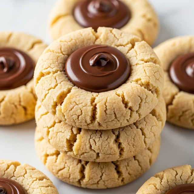 Peanut Butter Thumbprint Cookies with Chocolate Ganache Recipe