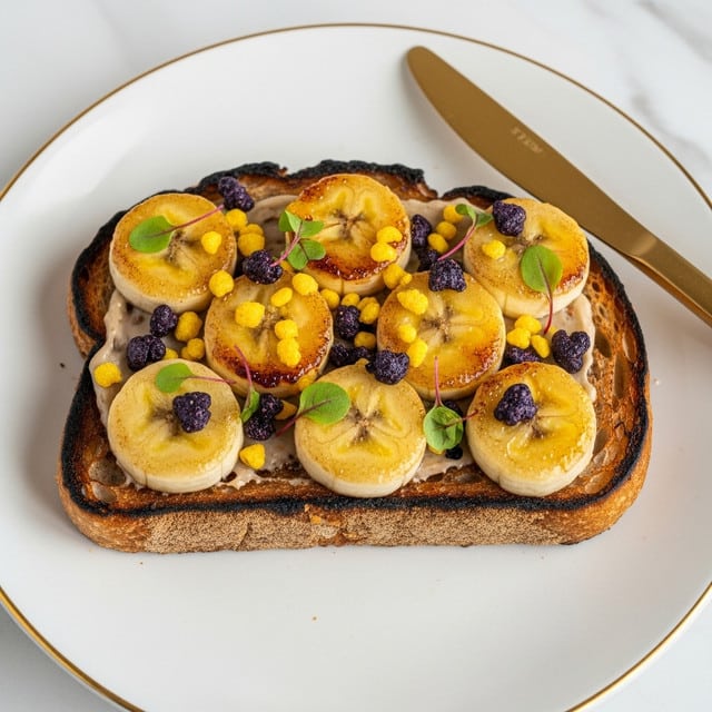 Air Fryer Honey Banana Tahini Toast Recipe