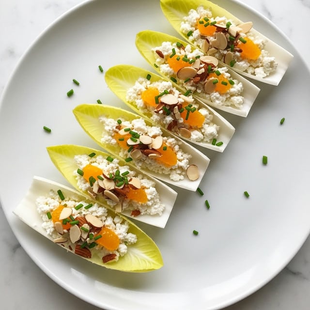 Endives with Goat Cheese, Mandarin Oranges, and Almonds Recipe