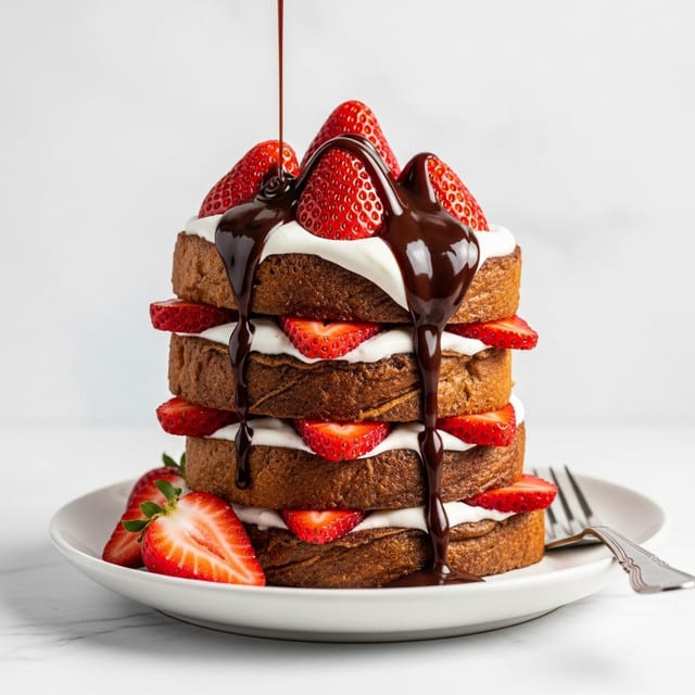 French Toast with Date Syrup and Strawberries Recipe