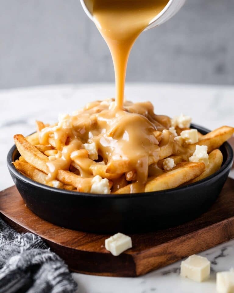 Classic Canadian Poutine with Beef and Chicken Gravy Recipe