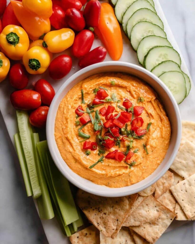 Roasted Red Pepper Hummus Recipe