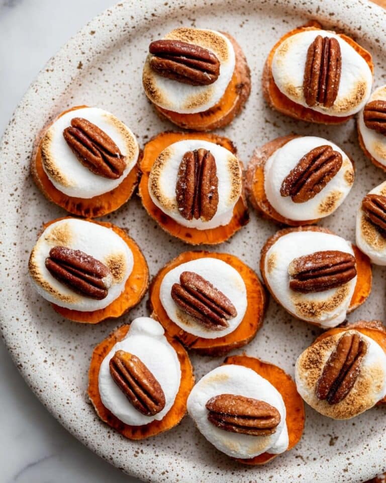 Sweet Potato Bites with Marshmallows and Pecans Recipe