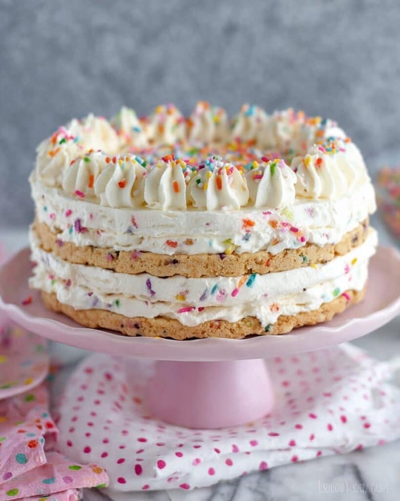 No-Bake Oreo Funfetti Icebox Cake Recipe