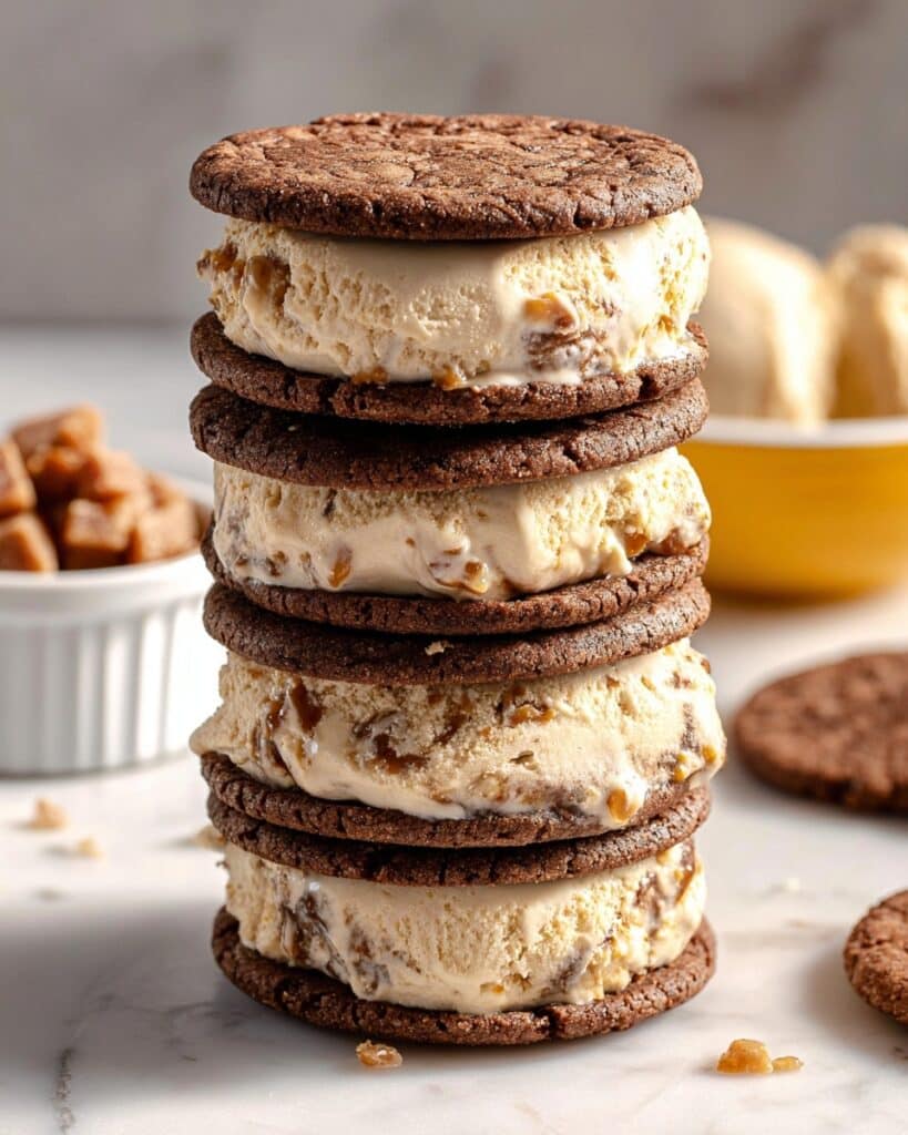Cookie Butter Brownie Ice Cream Sandwiches Recipe