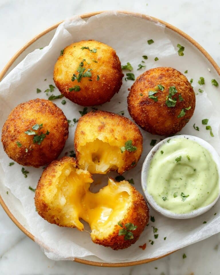 Cheesy Potato Croquettes with Hatch Chili Sauce Recipe