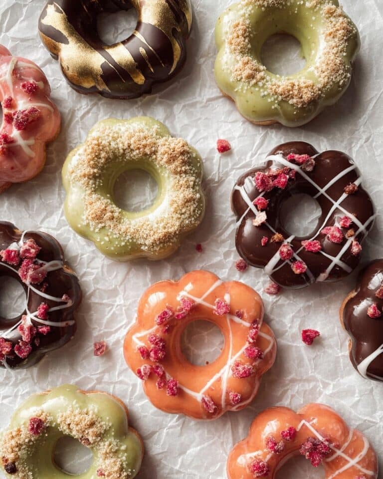 Easy Mochi Donuts with Strawberry, Matcha, and Chocolate Glazes Recipe