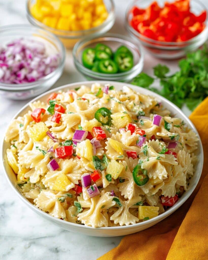 Pineapple Salsa Pasta Salad Recipe