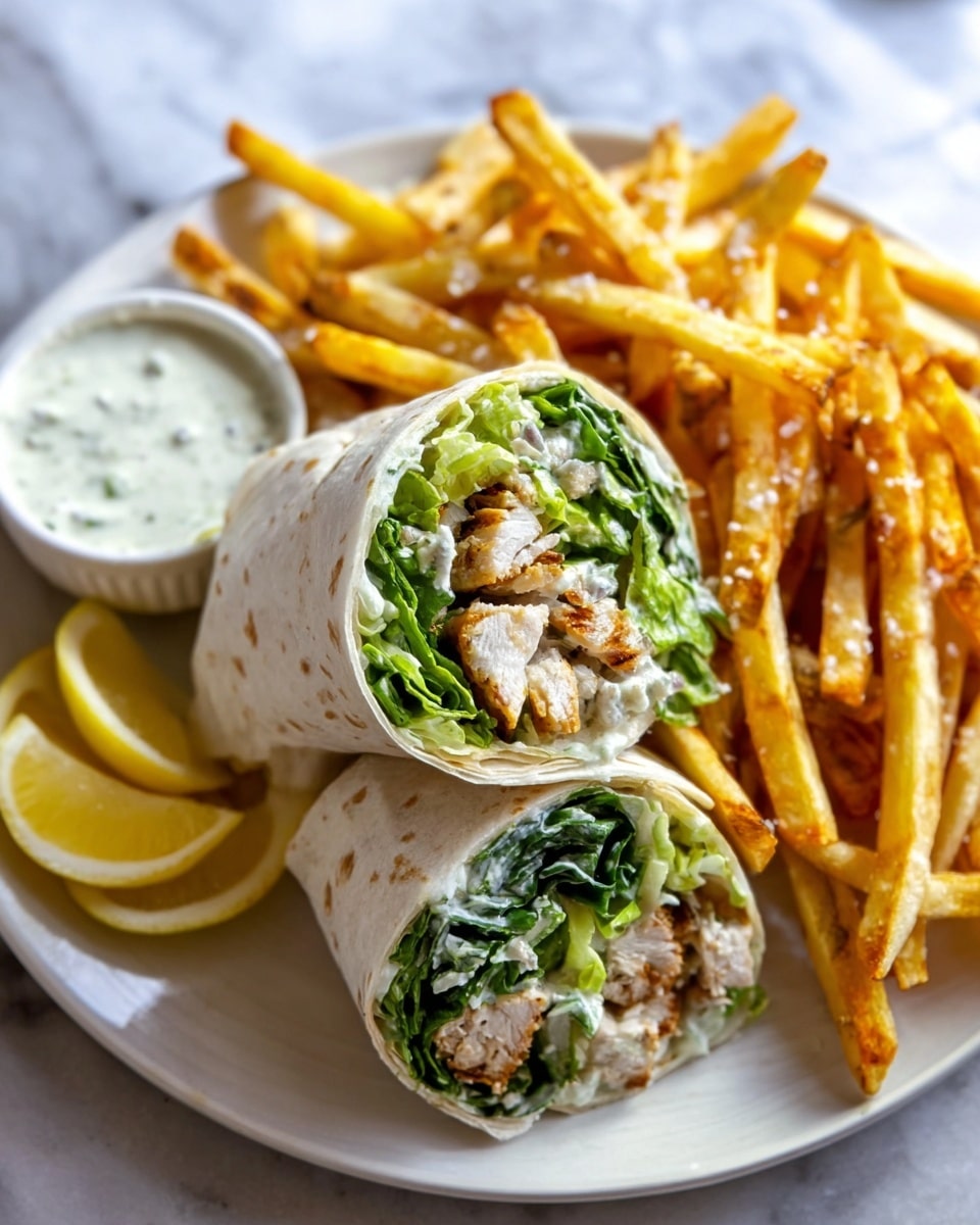 A white bowl filled with a Caesar salad on a white marbled surface shows several distinct layers: at the bottom, fresh green romaine lettuce leaves spread across the bowl; on the left side, there is a generous pile of golden brown, crispy croutons with a rough texture; to the top right, shredded white chicken pieces lightly coated with creamy dressing sit on the lettuce; in the bottom right corner, thin slices of purple onion add color and texture. The entire salad is lightly drizzled with a creamy, pale yellow Caesar dressing and sprinkled with fine, white grated cheese. Photo taken with an iphone --ar 4:5 --v 7