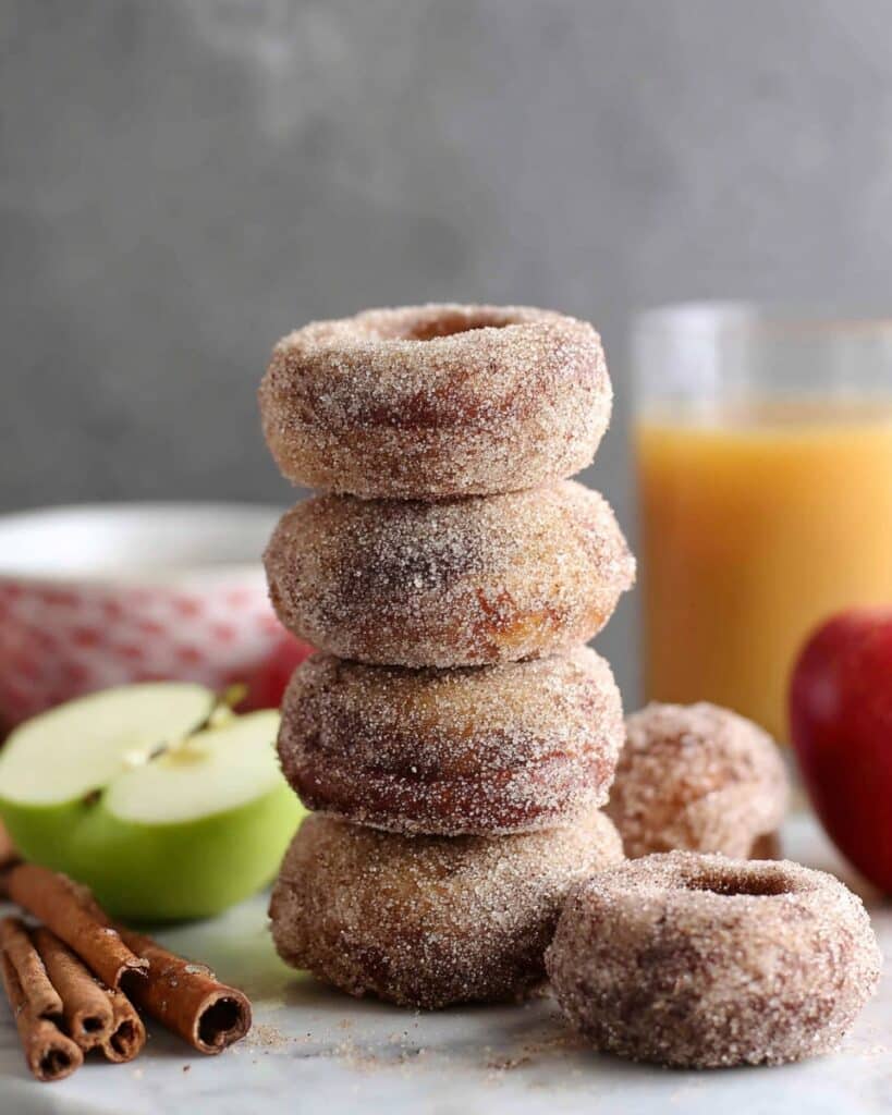 Apple Cider Doughnuts with Apple Pie Spice Sugar Coating Recipe