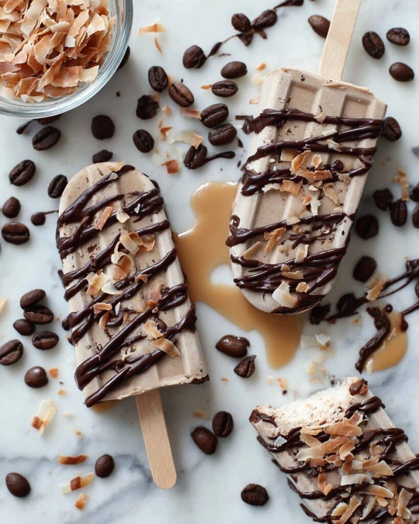 Toasted Coconut Mocha Cold Brew Popsicles Recipe
