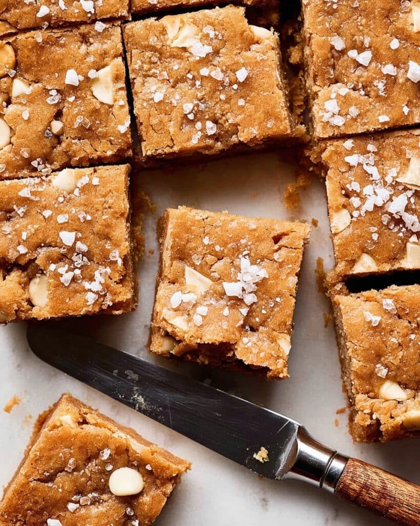 Homemade Creamy White Chocolate Walnut Blondies Recipe
