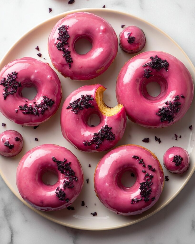 Yeast Doughnuts with Hibiscus Glaze Recipe