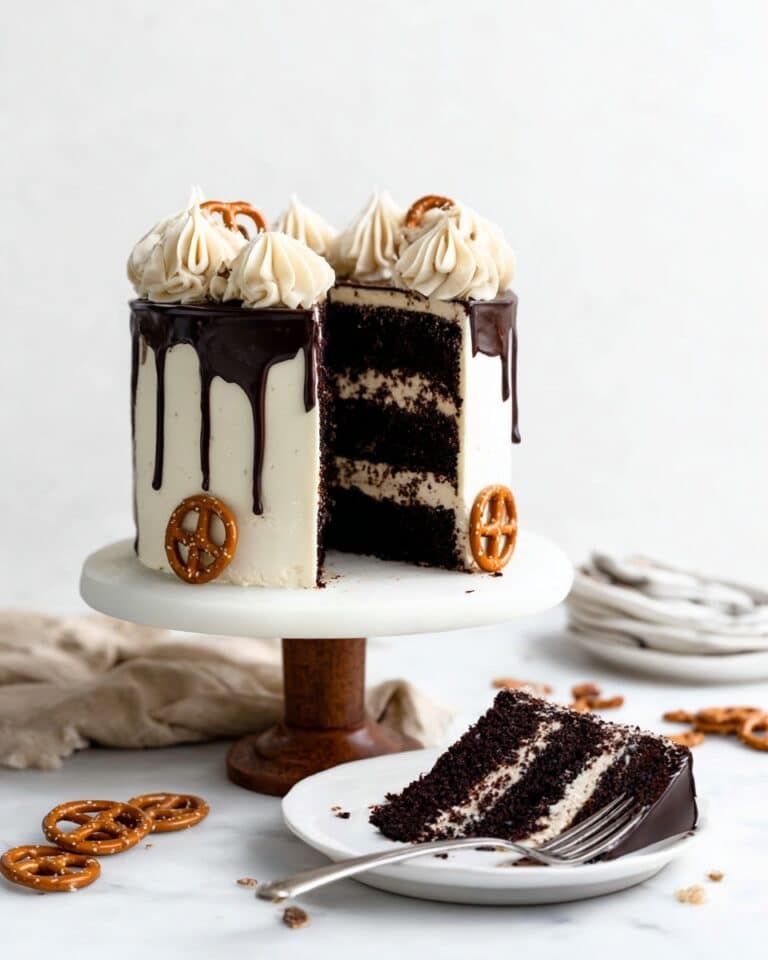 Chocolate Stout Layer Cake with Bailey’s Irish Cream Buttercream and Ganache Drip Recipe