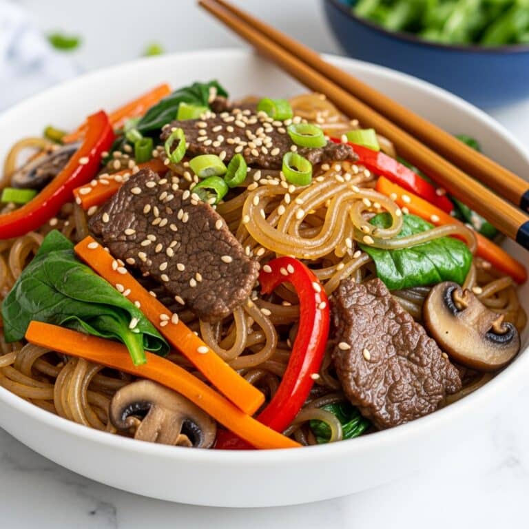 Japchae (Korean Glass Noodles) Recipe