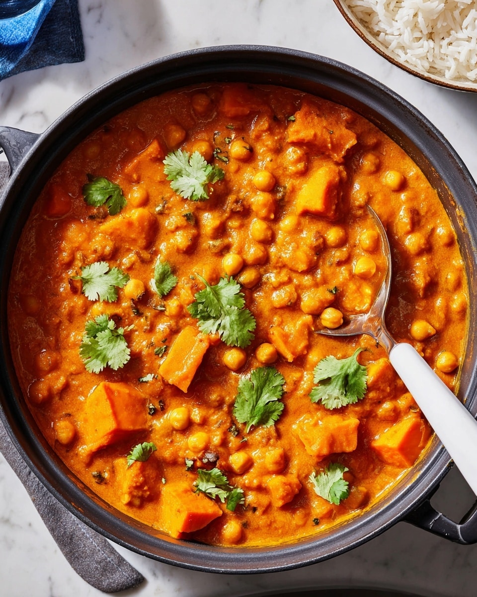 Coconut Chickpea & Sweet Potato Curry Recipe