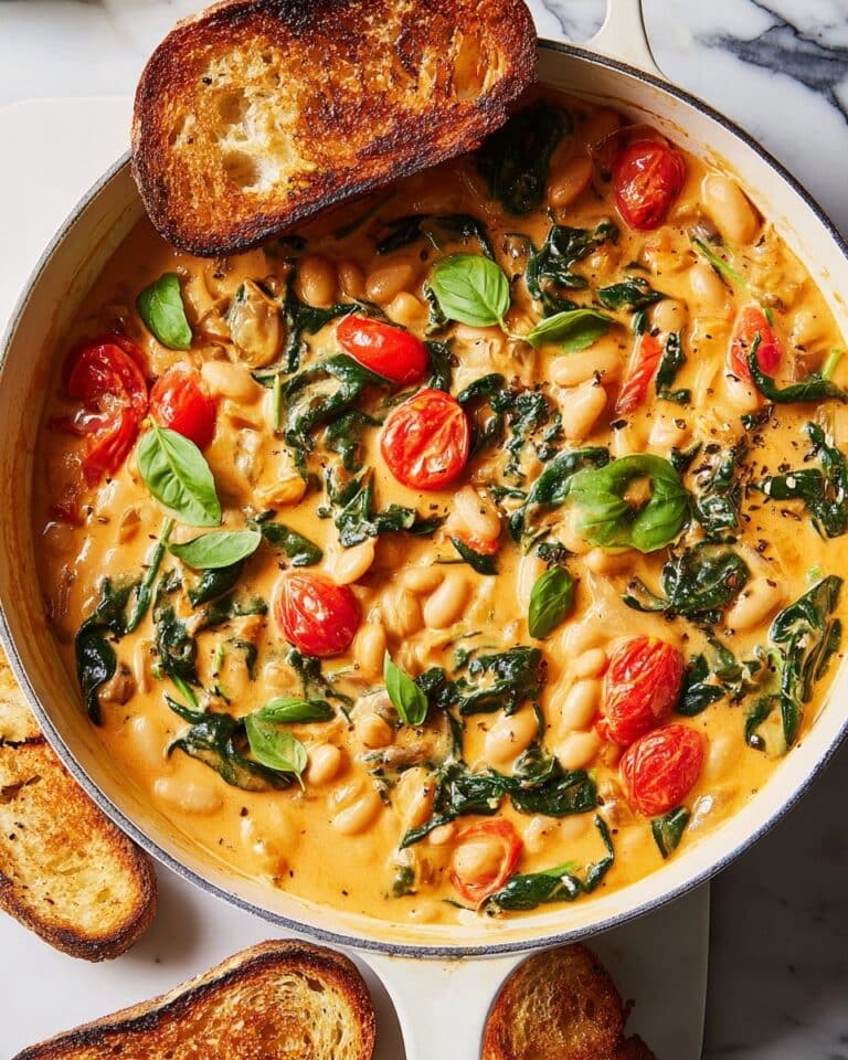 Creamy Tuscan White Bean Skillet Recipe