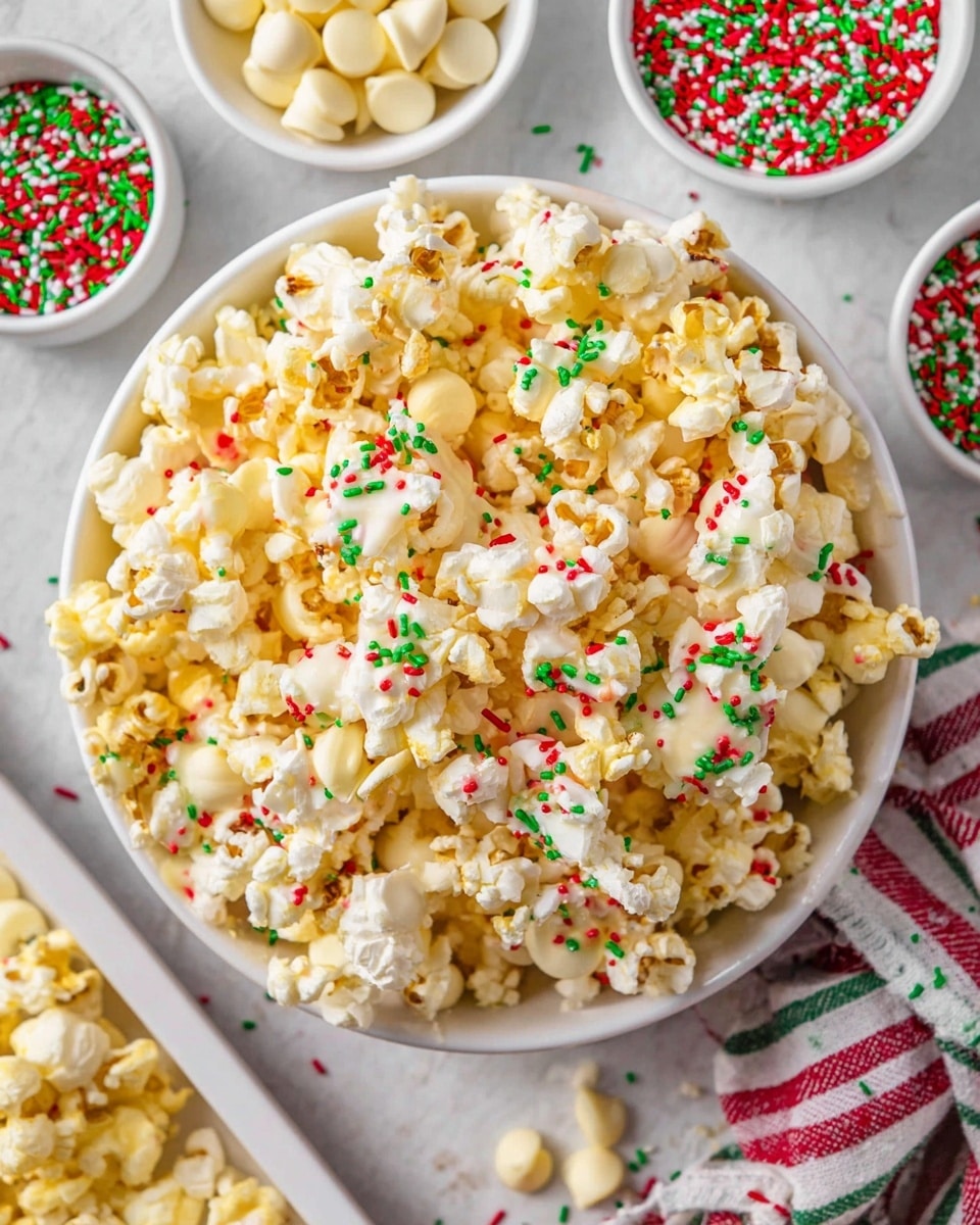 White Chocolate Christmas Popcorn Recipe