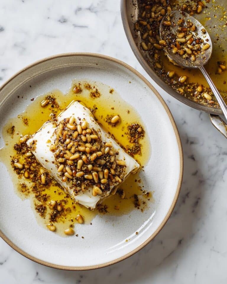 Cod with Brown Butter and Pine Nuts Recipe