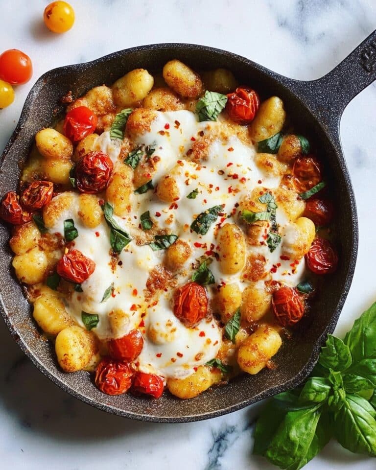 Crispy Gnocchi With Burst Tomatoes and Mozzarella Recipe